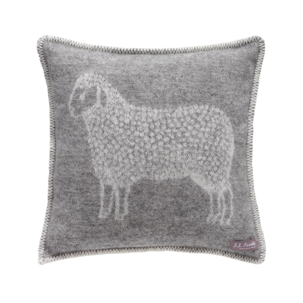 JJ Textile Sheep Soft Grey Pure Wool Cushion Cover country living bolt ranch store