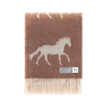 JJ Textiles Chestnut Horse Wool Throw fall country living bolt ranch store
