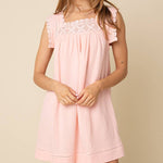 Jamya Square Neck Empire Mini Dress shop at boltranchstore.com free shipping 