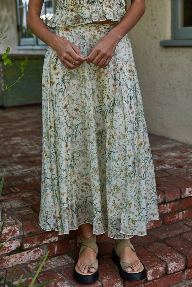 Jenna Floral Skirt womens spring matching top and skirt womens set Boltranchstore.com Free Shipping