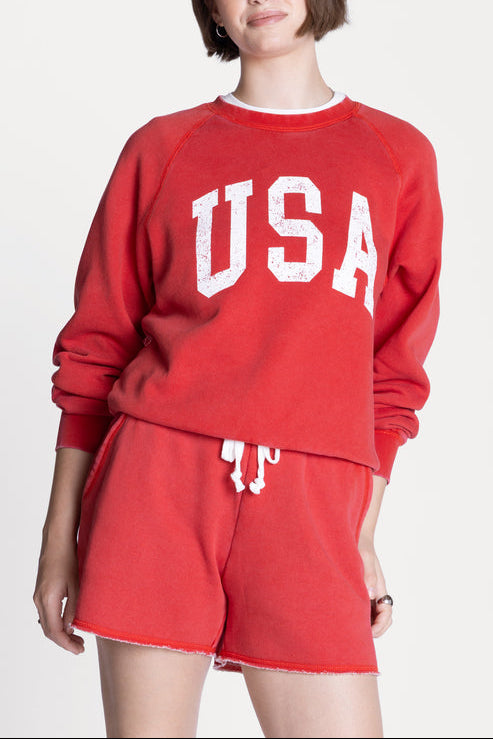 Jordan Long Sleeve USA T4422PLTTS thread and supply red patriotic july sweatshirt crewneck Boltranchstore.com free shipping