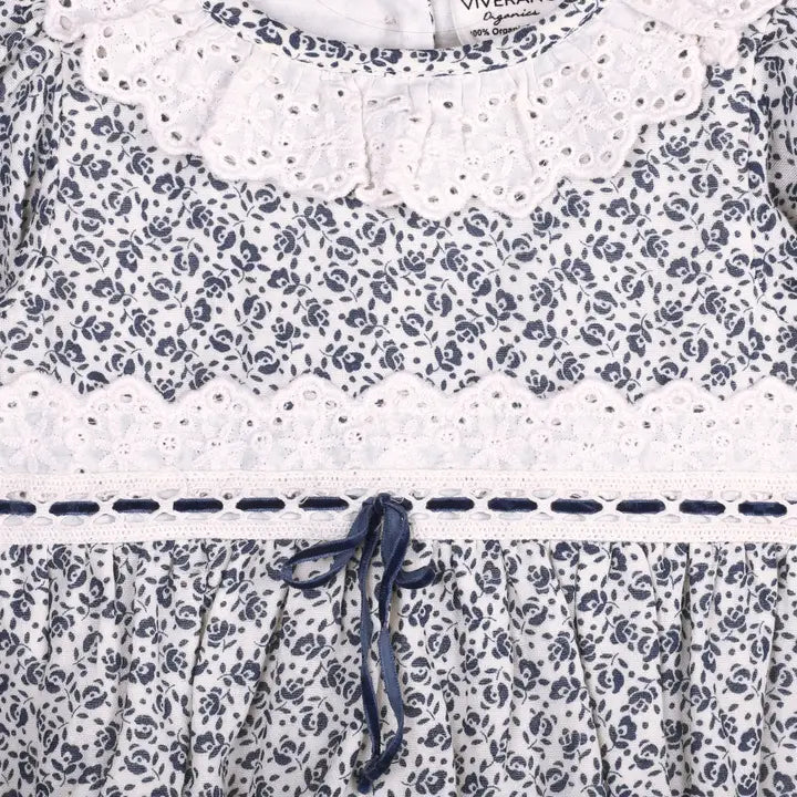 Jordyn Floral and Lace Baby Girl Romper