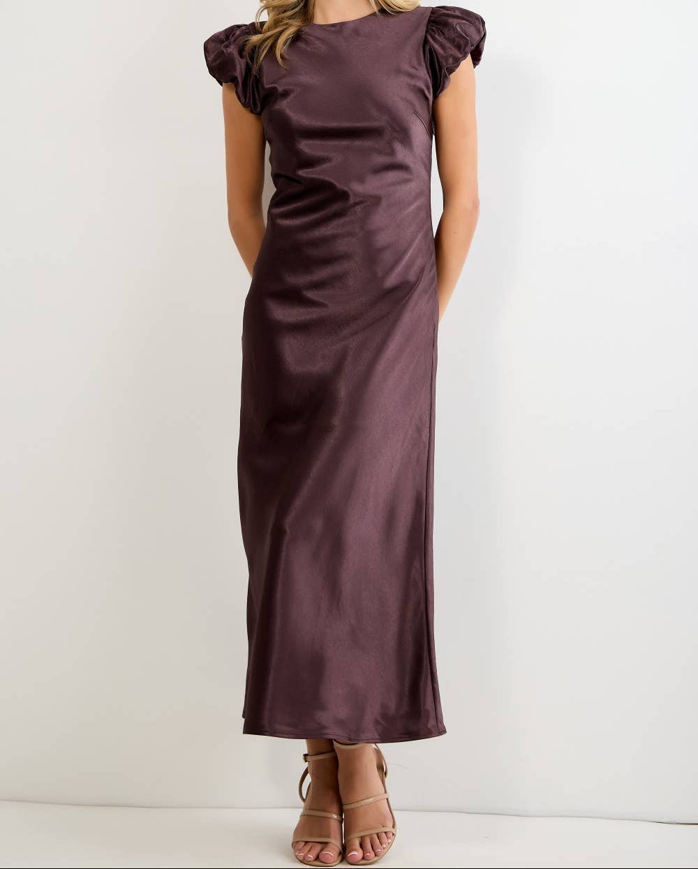 Julie Satin Midi Dress holiday dress bolt ranch store