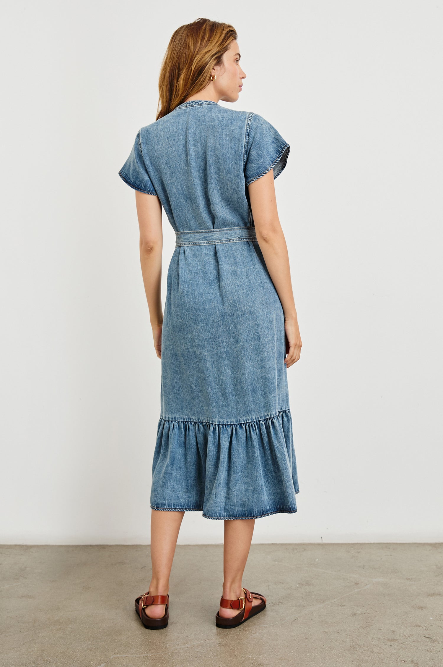 Rails Kahlo Denim Dress- Mid Blue