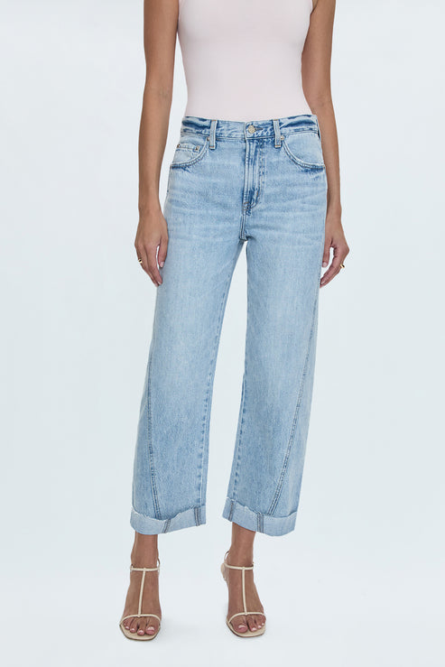 Kacey Mid Rise Cuffed Straight Jean in Berkeley order today at boltranchstore.com