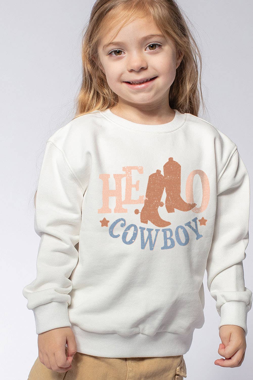 Kids Hello Cowboy Graphic Sweatshirt