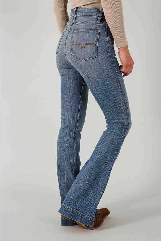 Kimes Ranch Jennifer Mid Wash High Rise Stretch Trouser Jeans