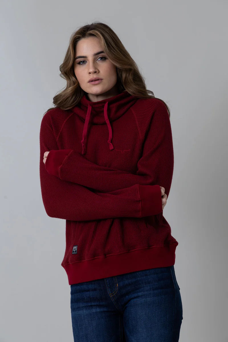 Kimes Ranch Womens Laguna Hoodie Burgandy