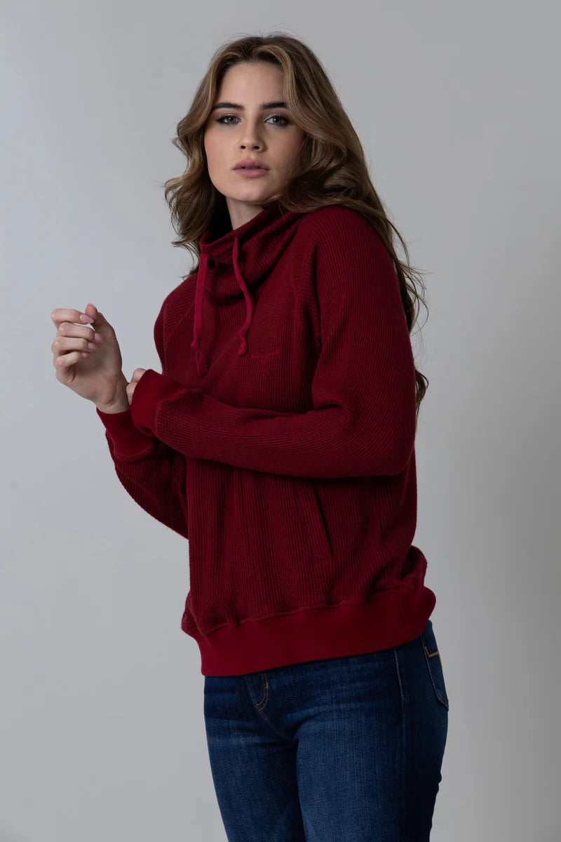 Kimes Ranch Womens Laguna Hoodie Burgandy