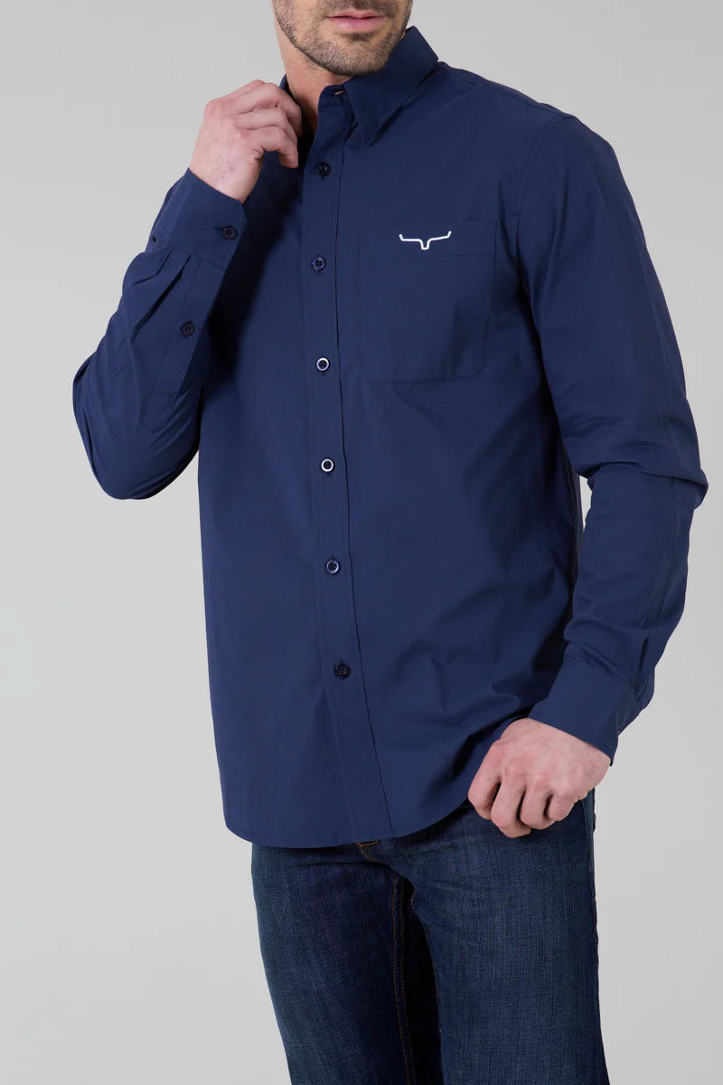 Kimes Ranch Mens KR Team Shirt - Navy