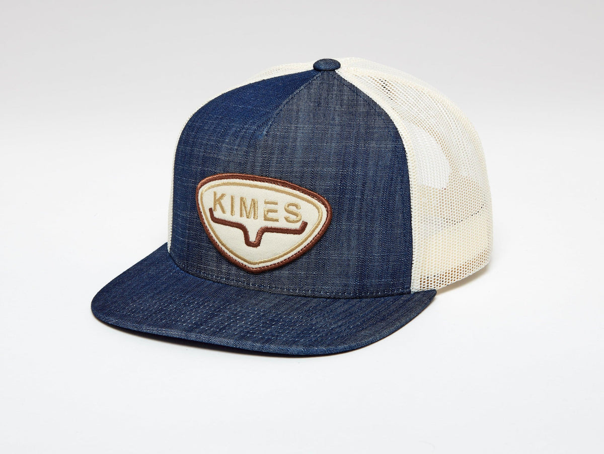 Kimes Ranch Conway Trucker Denim Hat find at boltranchstore.com western wear