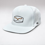Kimes Ranch Creston Hat available in white and black camo, performance snapback at boltranchstore.com