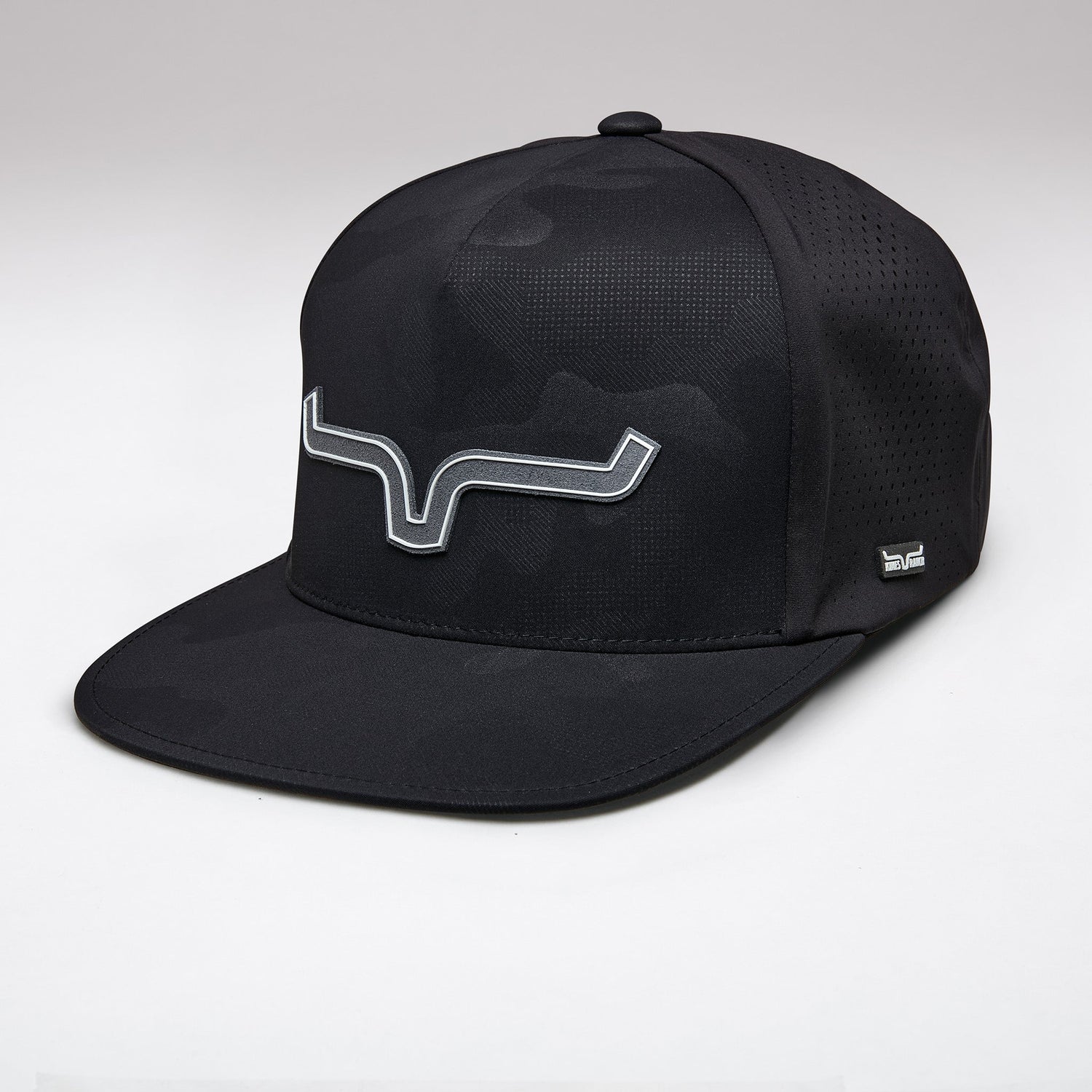 Kimes Ranch Hard Pressed Black Camo Hat available a boltranchstore.com