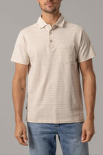 Kimes Ranch Harlan Mens Polo Shirt natural stripes free shipping at bolt ranch store mens spring 2025