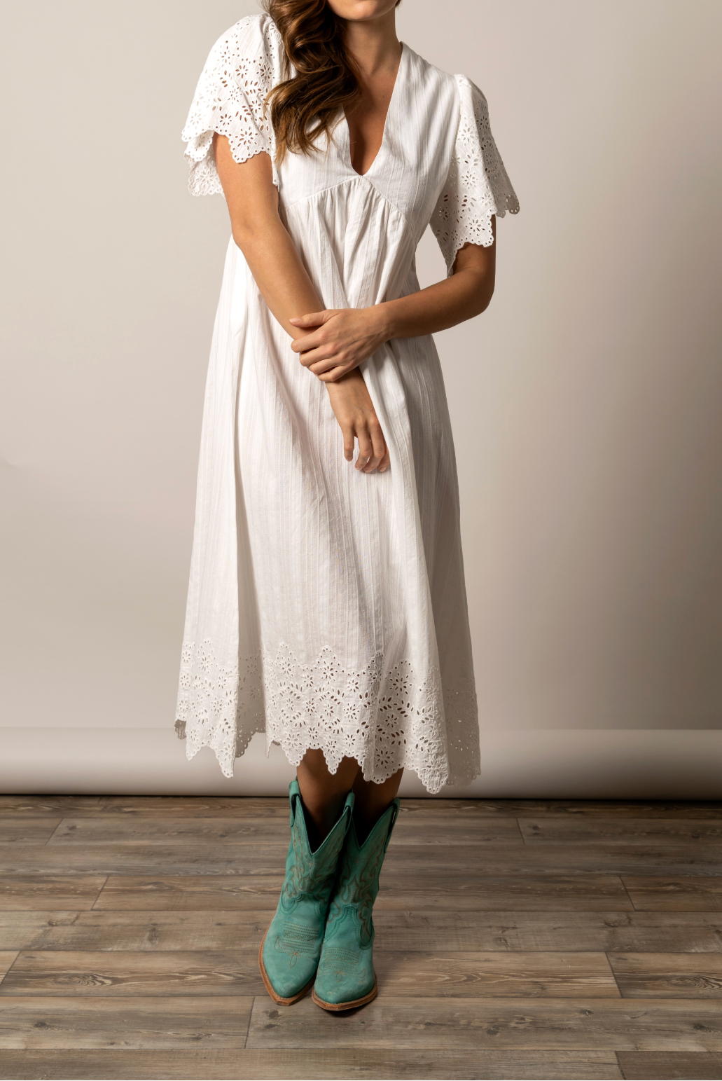 Kimes Ranch Kelsey Dress shop at  western boutique in Kamas Utah at bolt ranch Store Womens White Dress family photos  