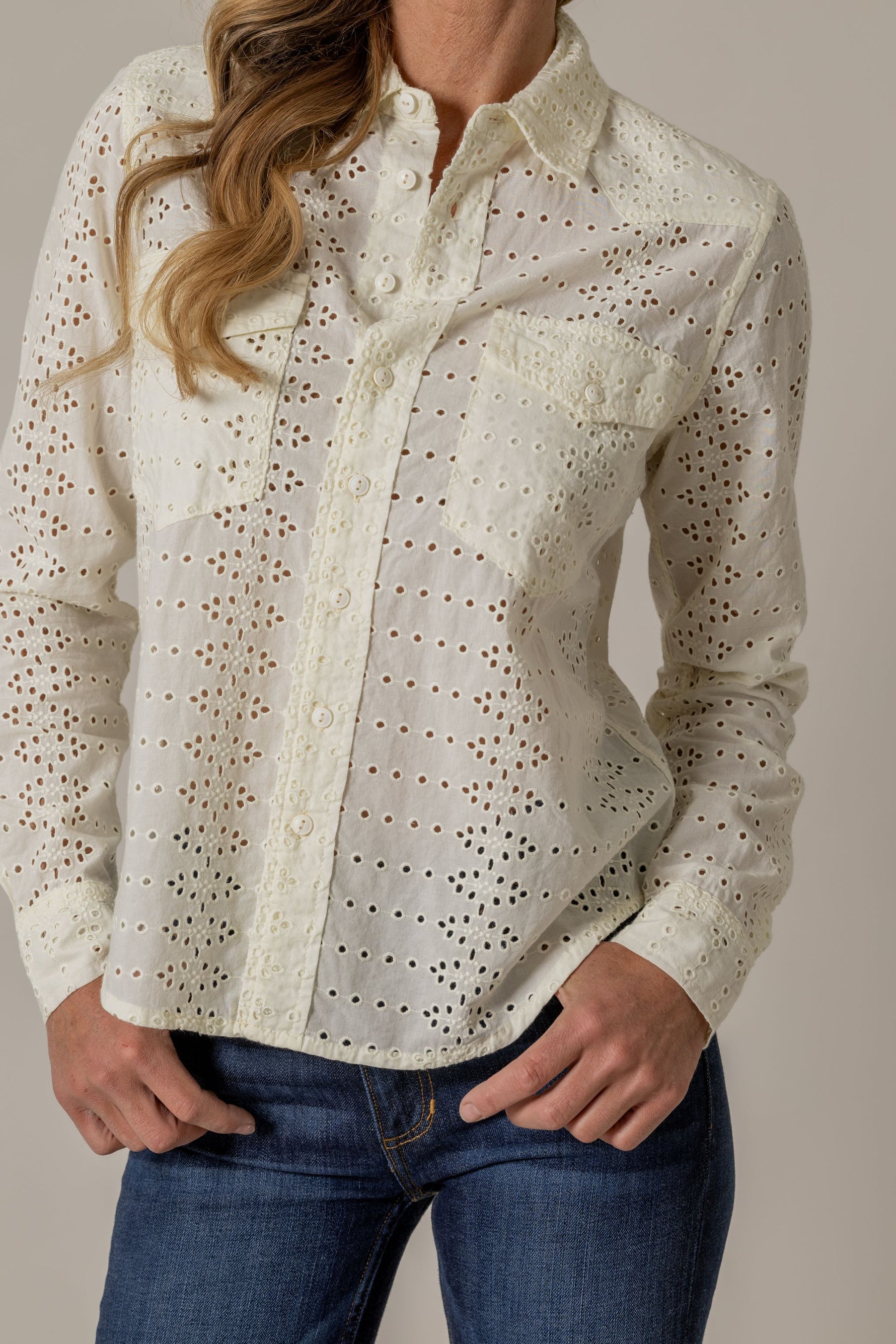 Kimes Ranch Rachel Eyelet Blouse order at boltranchstore.com