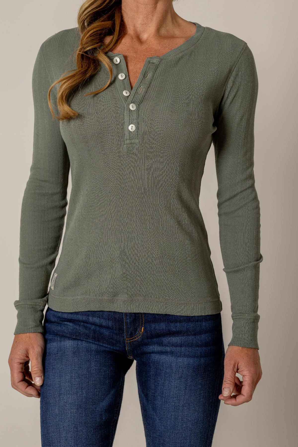 Kimes Womens Bree Henley Shirt buy this at Bolt Ranch Store