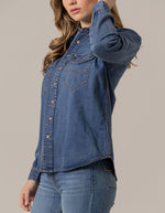 Kimes Womens Jane Denim Shirt - Indigo Blue buy this at Bolt Ranch Store free shipping