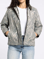 Korie Womens Tree Camo Jacket  with side pockets button up and zip up front at boltranchstore.com