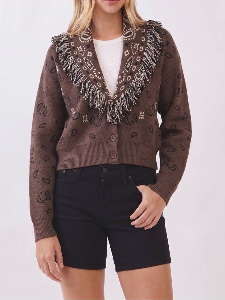 Kyla Womens Boho Knit Cardigan