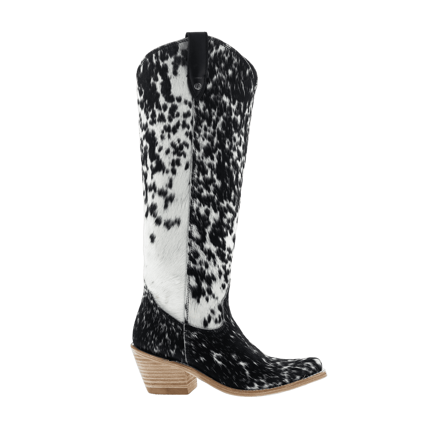 Liberty Black Kendra Black White Cowhide Boots