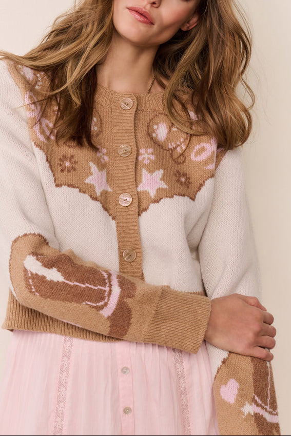 LoveShackFancy Leyah Saddle Up Cardigan