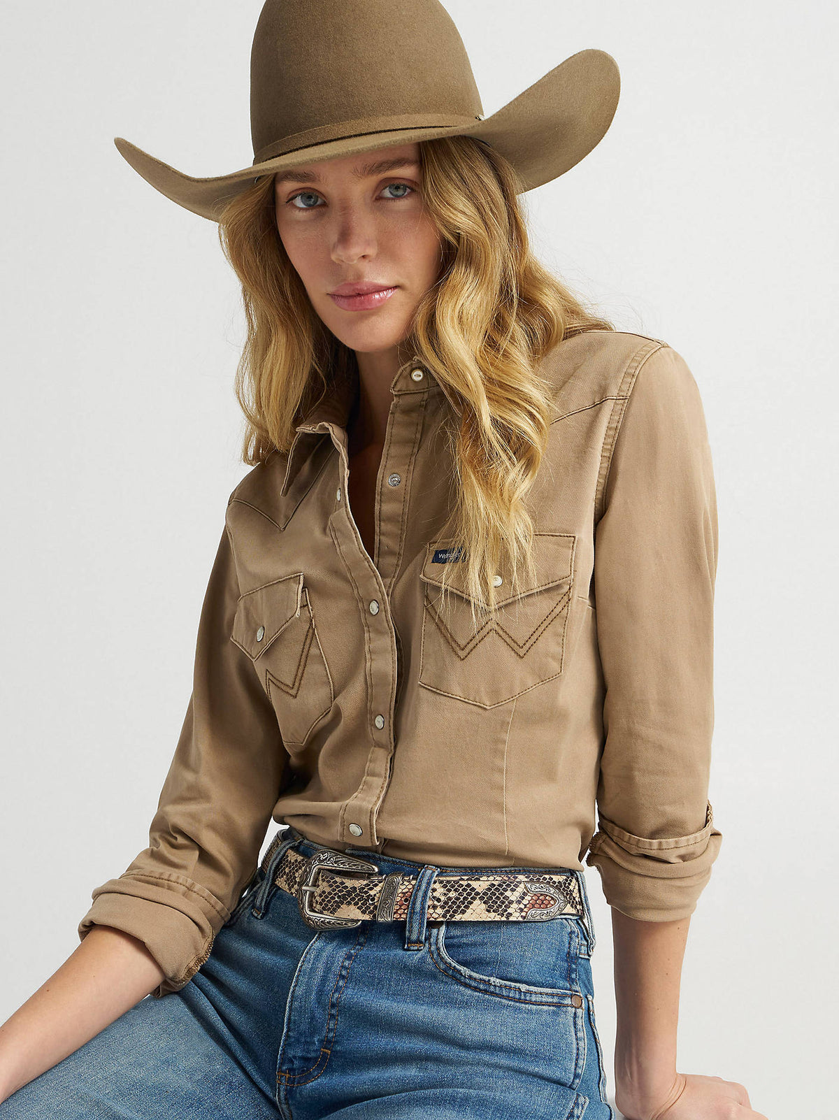 Wrangler Womens Snap Work Shirt