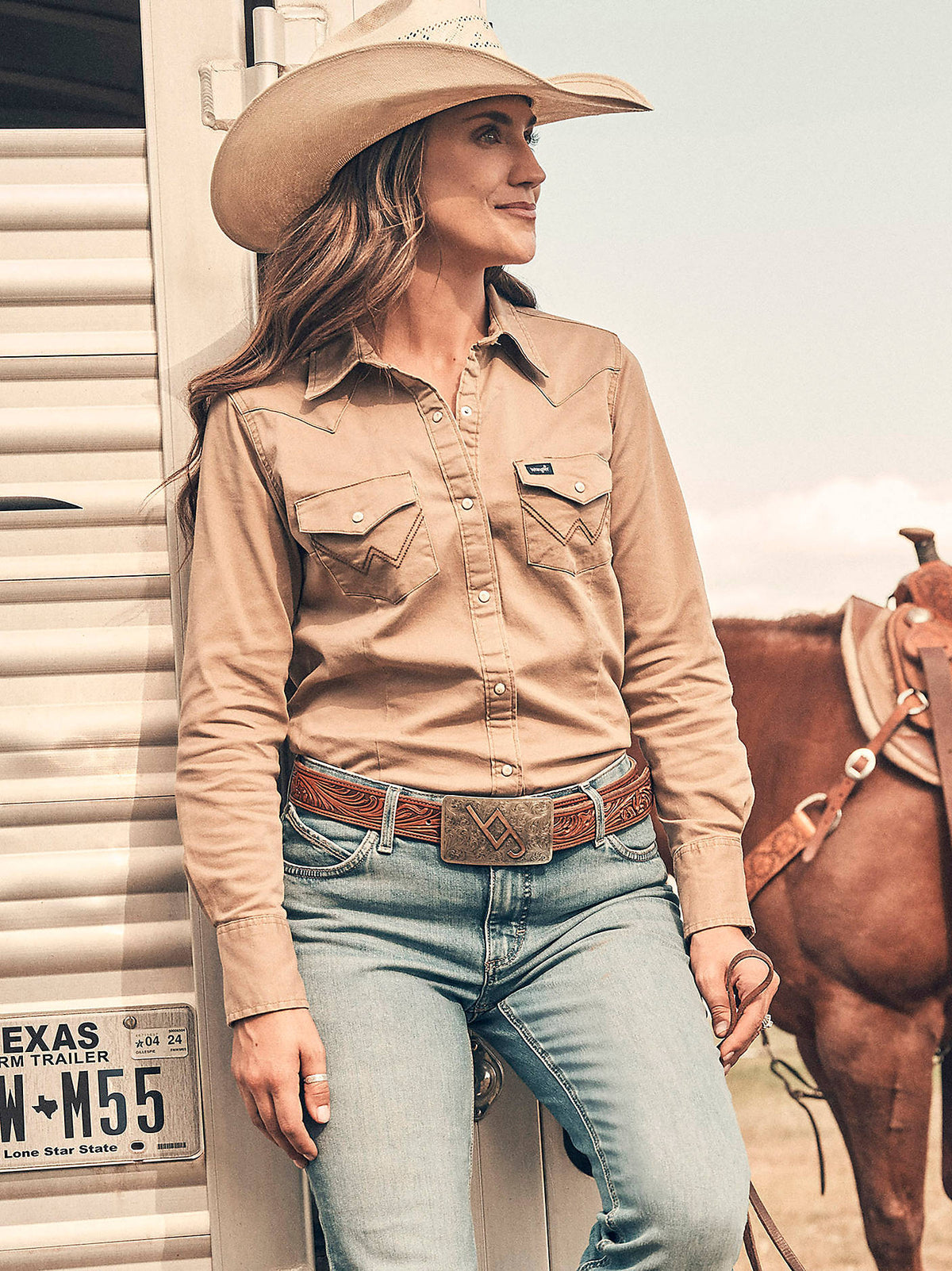 Wrangler Womens Snap Work Shirt