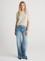 W Cashmere BRENDA Short Sleeves Earth easy layering knit for rodeo weekends and everyday wear Park City