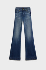 7 For All Mankind Dojo 36 in Slim Illusion Lake Blue lake blue mid wash denim jean womens western boutique Utah SKU 7U5G044AXOS
