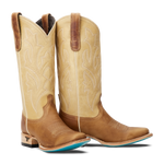 Lane Classic Square Boot in Desert Clay Buttermilk a cowgirl boot with a square toe leather sole and contrast shaft available at boltranchstore.com
