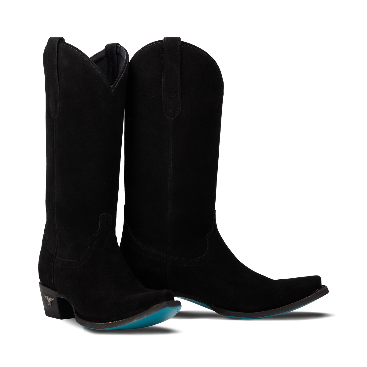 Lane Emma Jane Boot in Soft Black Suede a comfortable cowgirl boot ready for your next Ella Langley concert at boltranchstore.com