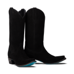 Lane Emma Jane Boot in Soft Black Suede a comfortable cowgirl boot ready for your next Ella Langley concert at boltranchstore.com