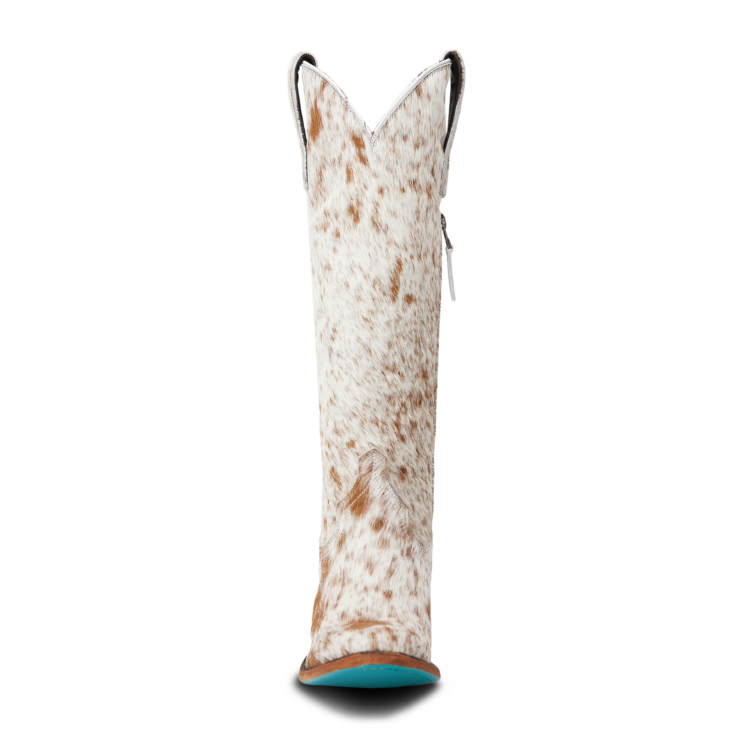 Lane Plain Jane in Cowpoke a boot showing in rough cowhide a perfect for the rodeo or ranch with your western wear.