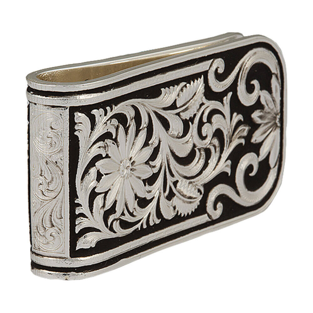 Leathercut Bitterroot Money Clip Montana Silversmiths mens accessory gift money clip free shipping Boltranchstore.com