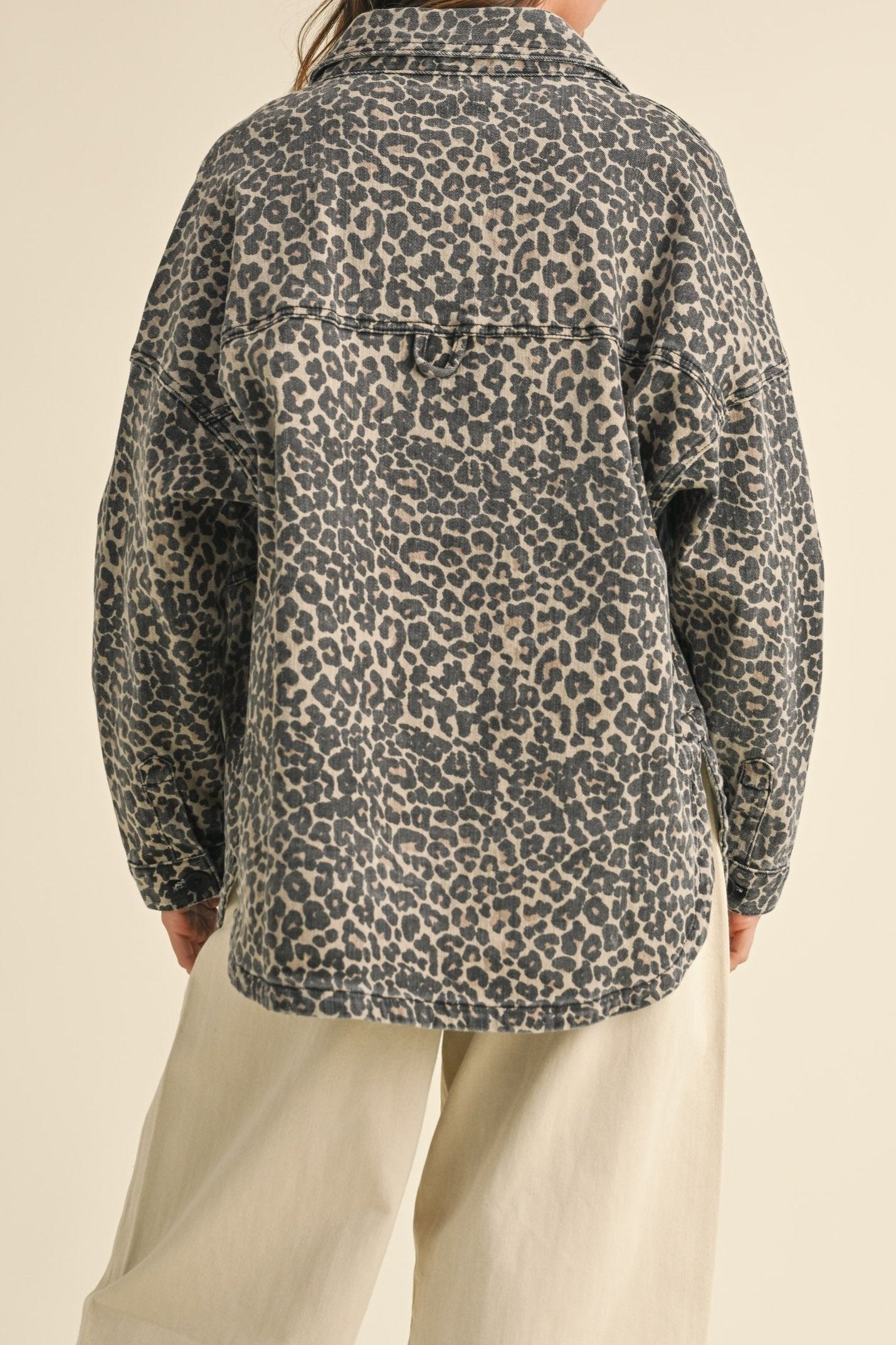 Leopard Print Stretch Shacket