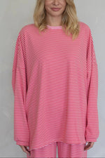 Levi Top Things Between womens loungwear comfy top pink stripe Boltranchstore.com Free Shipping