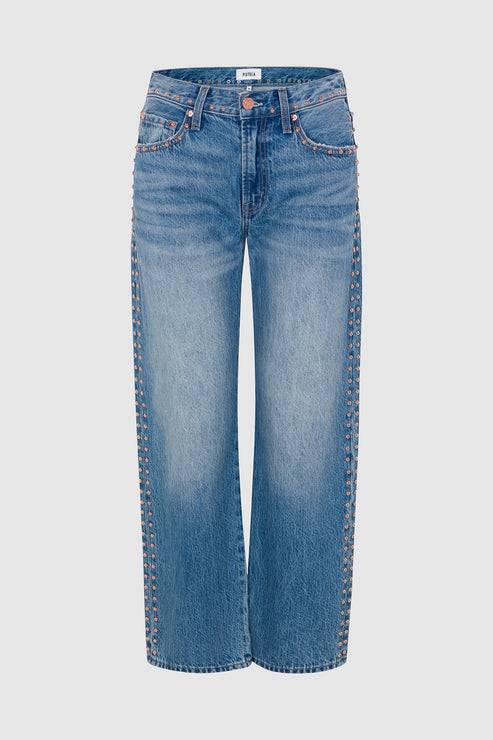 Pistola Lexi Mid Rise Bowed Straight Pants