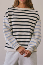 Lexi Stripe Oversized Sweater womens western boutique Utah multi color stipe sweater