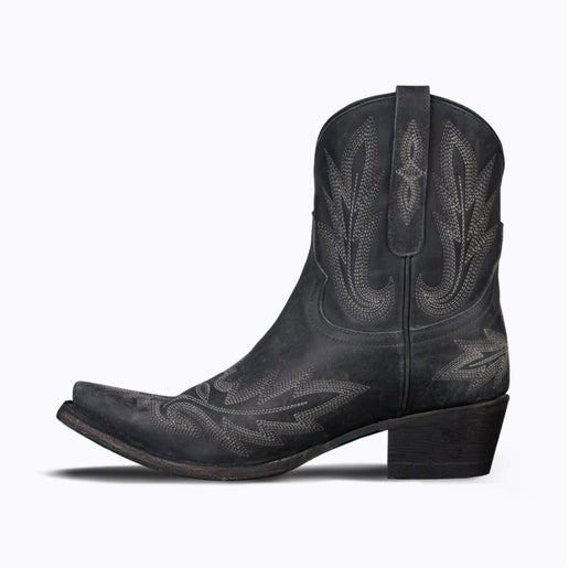 Lexington Bootie - Distressed Jet Black