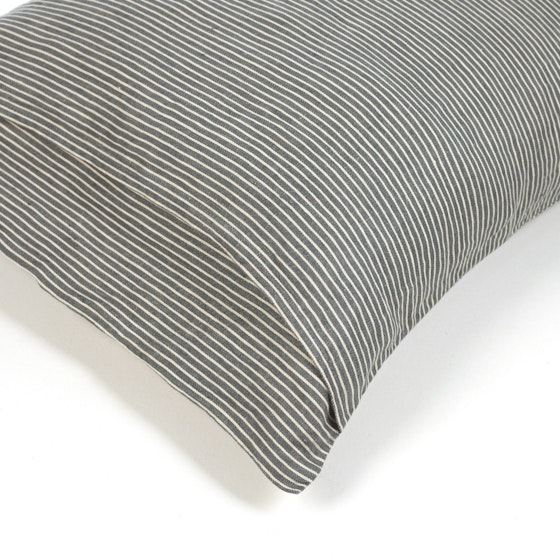 Libeco Sailors Stripe Super King Pillow Sham in River