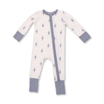 Baby onesie with lightning bolt pattern on a white background Lightning Bolt Viscose Convertible Romper shop today at boltranchstore.com