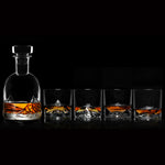 Liiton The Peaks Crystal Whiskey Decanter Set glass set