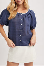 Liliana Detailed Puff Sleeve Top buy at boltranchstore.com western boutique