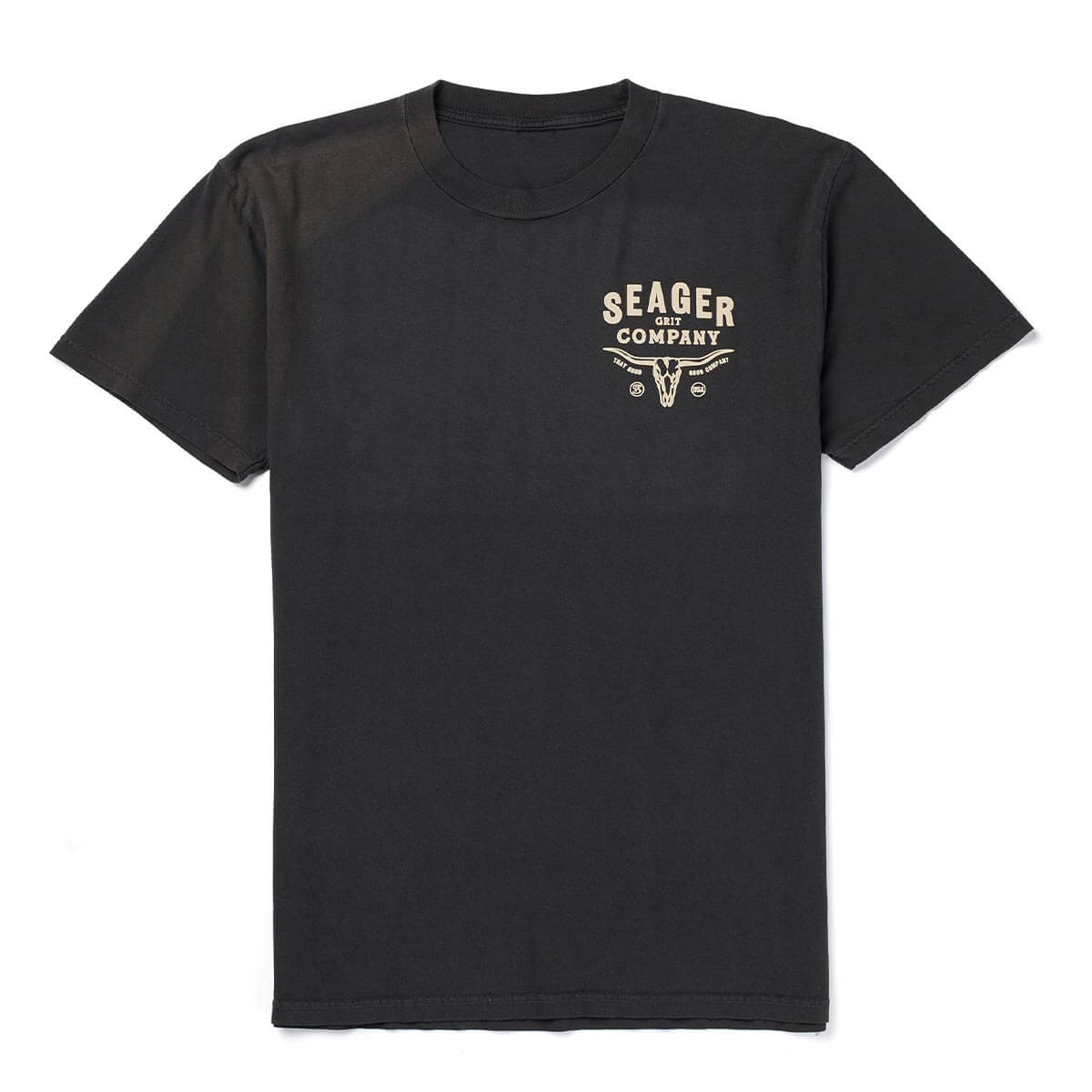 Mens western clothing rodeo Utah Longhorn Premium Tee Pigment Black SKU MTH26LNGHPBLK Boltranchstore.com free shipping