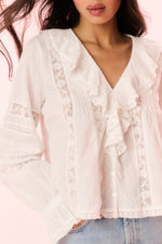 LoveShackFancy Rosabelle Cotton Ruffle Blouse order at boltranchstore.com