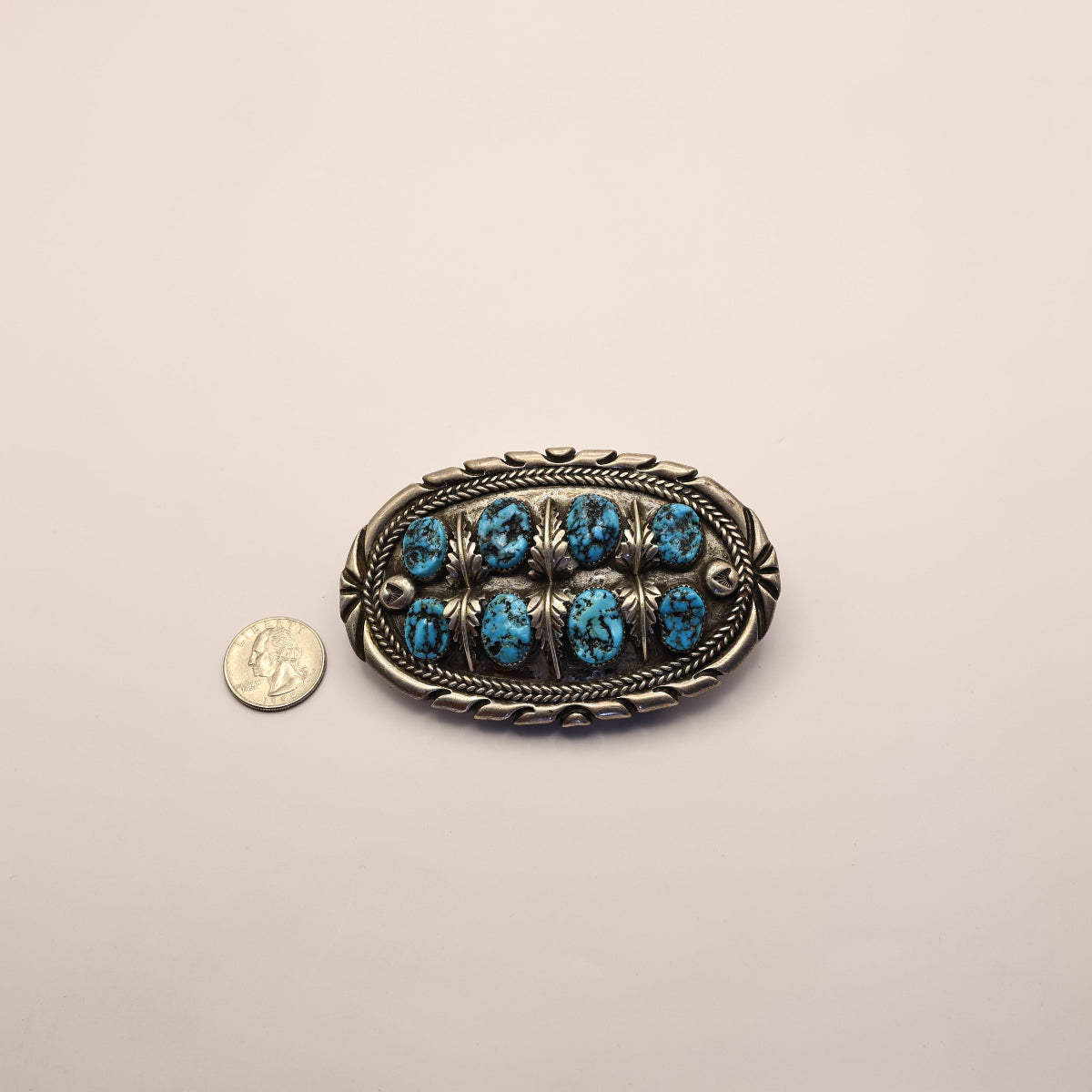 Lucky 8 Stone and Leaf Buckle