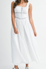 Lucy Lace Trimmed Gathered Midi Dress order at boltranchstore.com