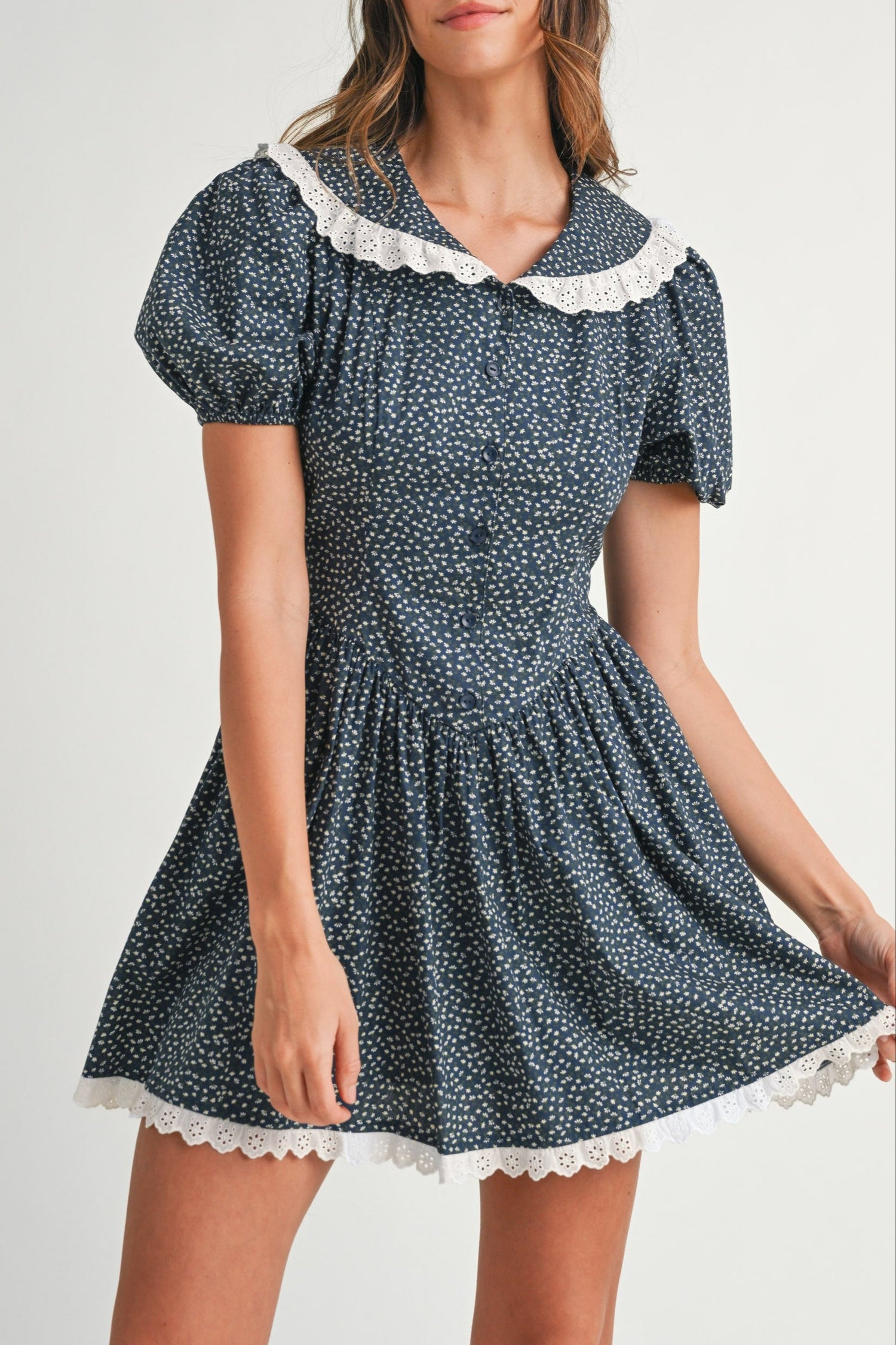 Luna Collar Dress womens short mini dress summer everyday teen short dress at Boltranchstore.com
