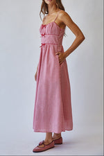 Lydia Bow Gingham Dress DOEN dupe Belline Bow Gingham dress picnic popular viral Boltranchstore.com summer western clothing cute teen womens dress